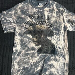 Gildan Black and White Tie-Dye T-Shirt Gone Country